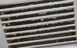 dust buildup inside residential air ducts