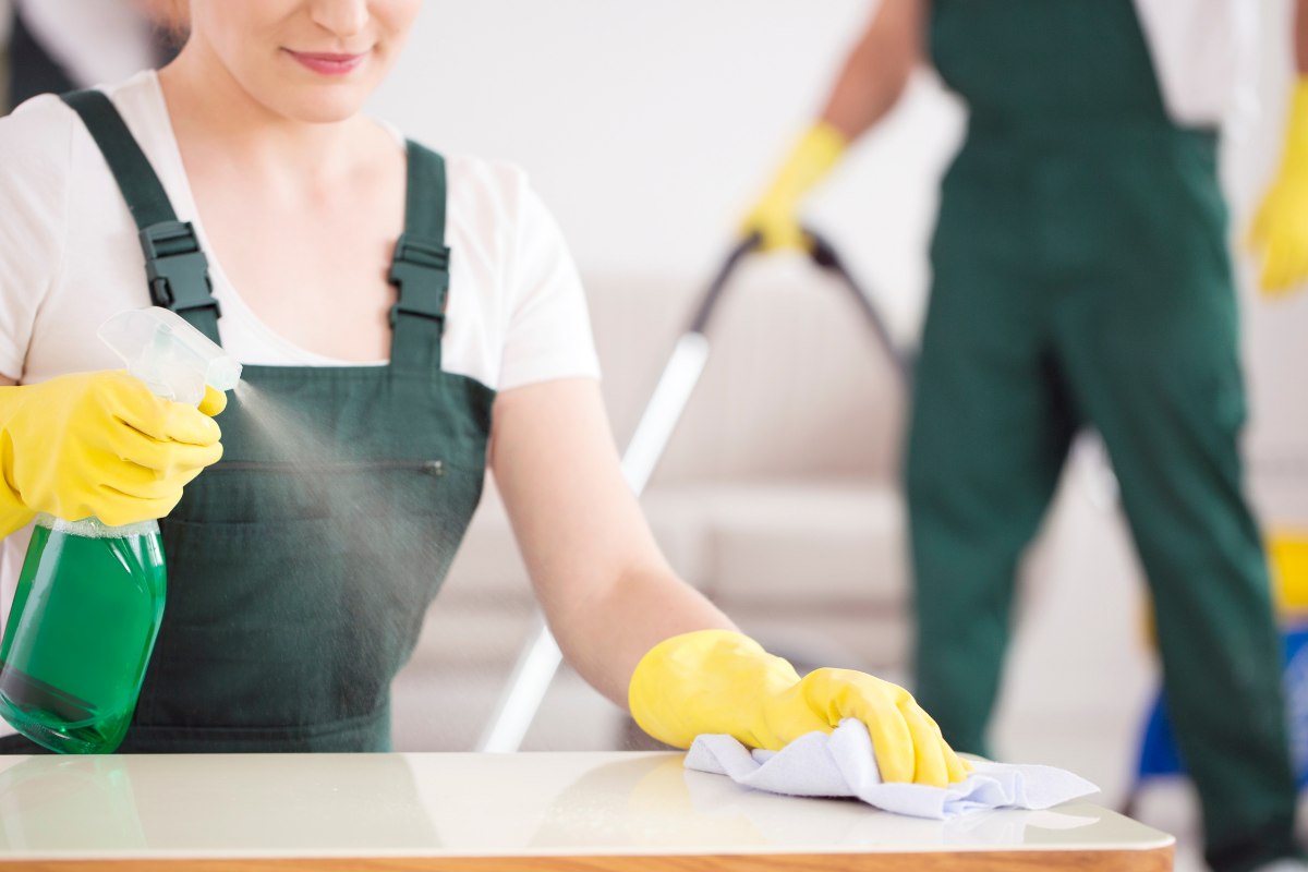 Tennessee homeowner deep cleaning living room carpet during spring with professional vacuum to remove pollen and allergens